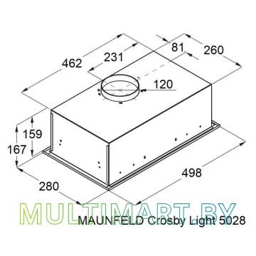 Вытяжка MAUNFELD Crosby Light 5028 (белый) картинка 10